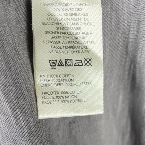 Free People Gray Long Sleeve Lace Tee Oversized - Picture 7 of 8